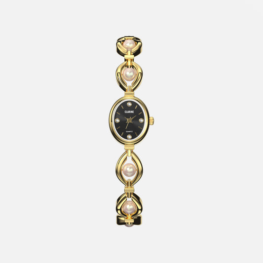 PERLE DE MAINS – Premium 14k Gold Edelstahl / Schwarz
