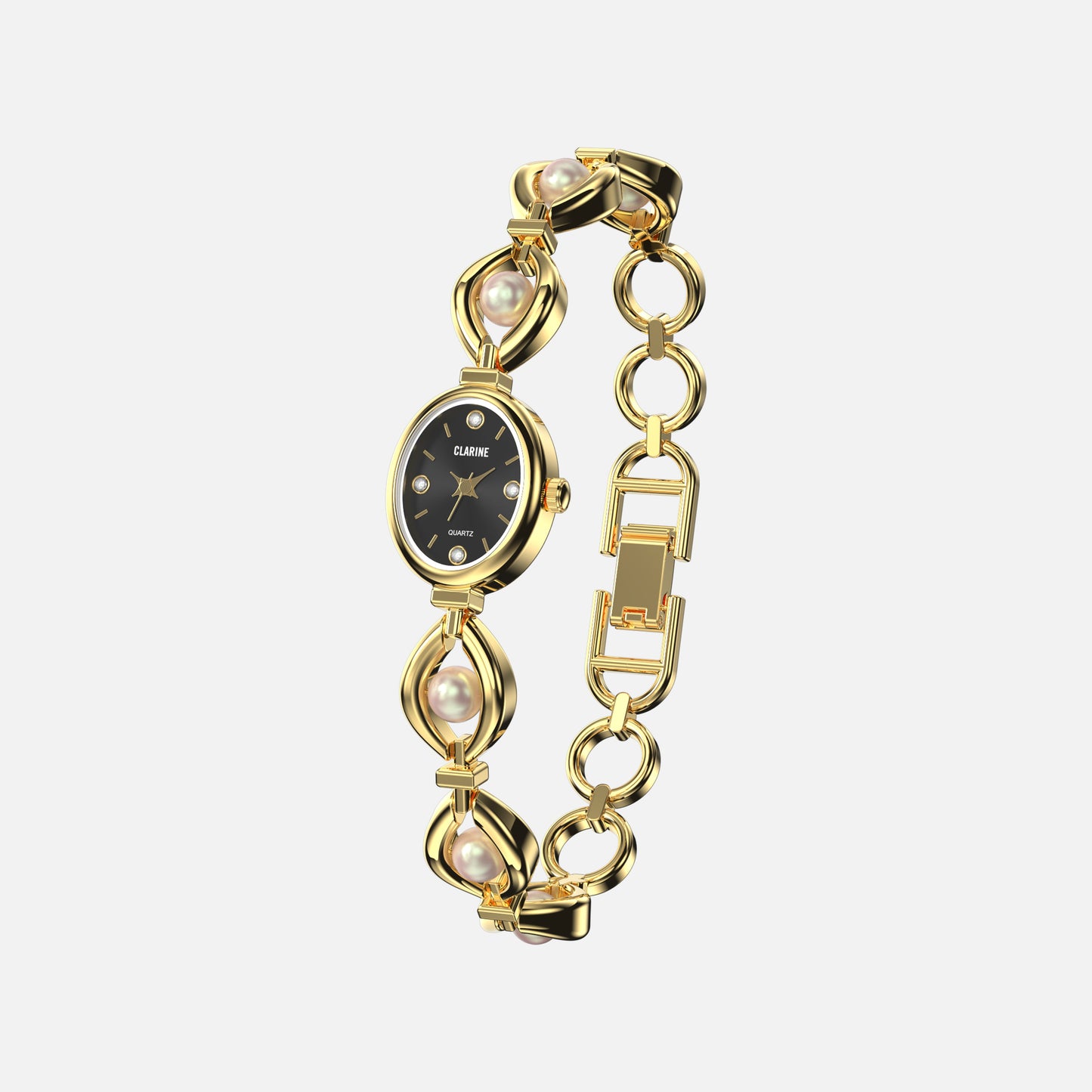 Premium 14k Gold Edelstahl / Schwarz