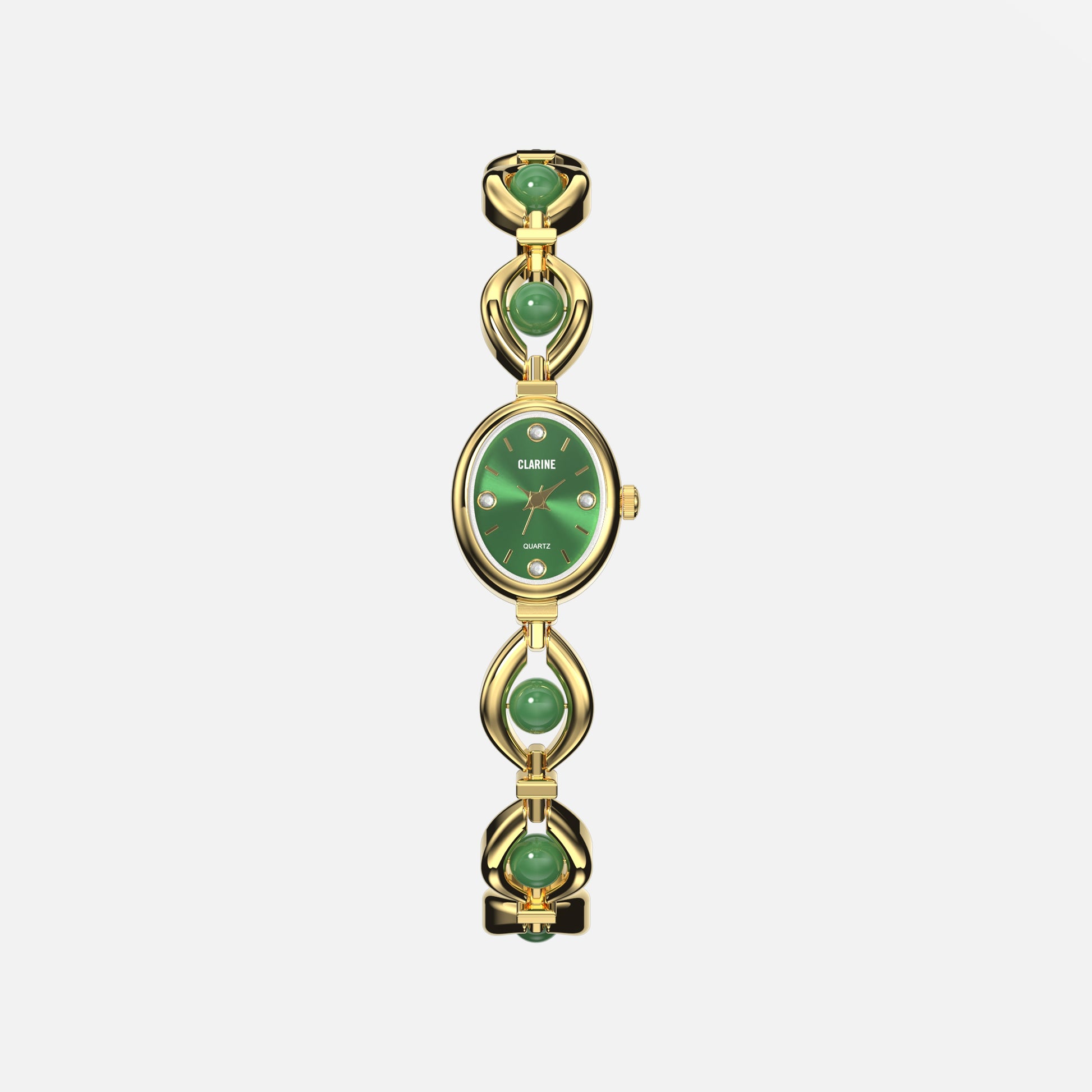 Premium 14k Gold Edelstahl / Grün