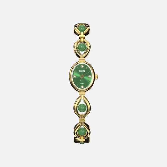 PERLE DE MAINS – Premium 14k Gold Edelstahl / Grün