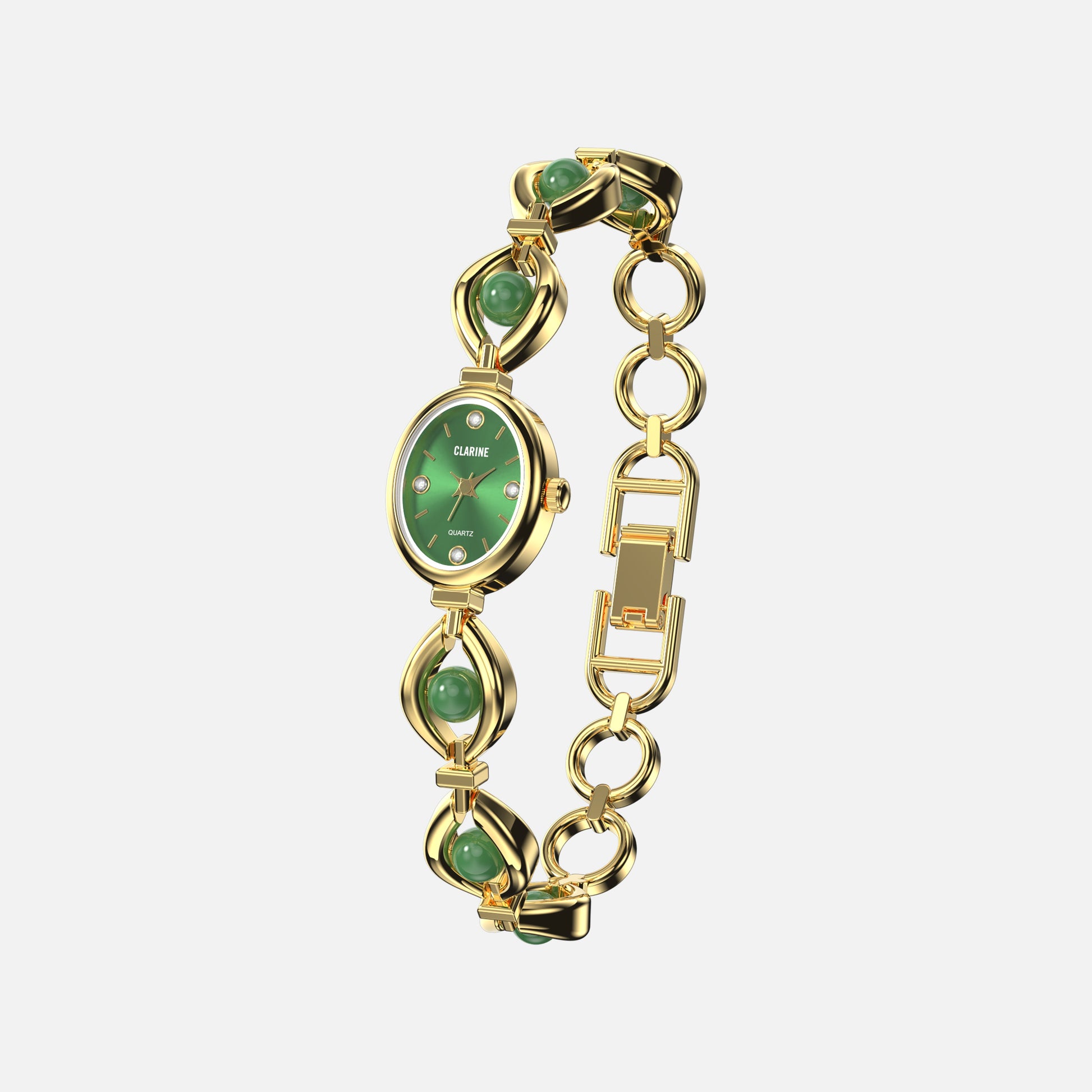 Premium 14k Gold Edelstahl / Grün