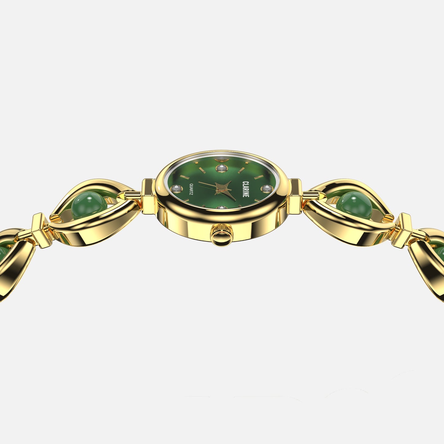 Premium 14k Gold Edelstahl / Grün