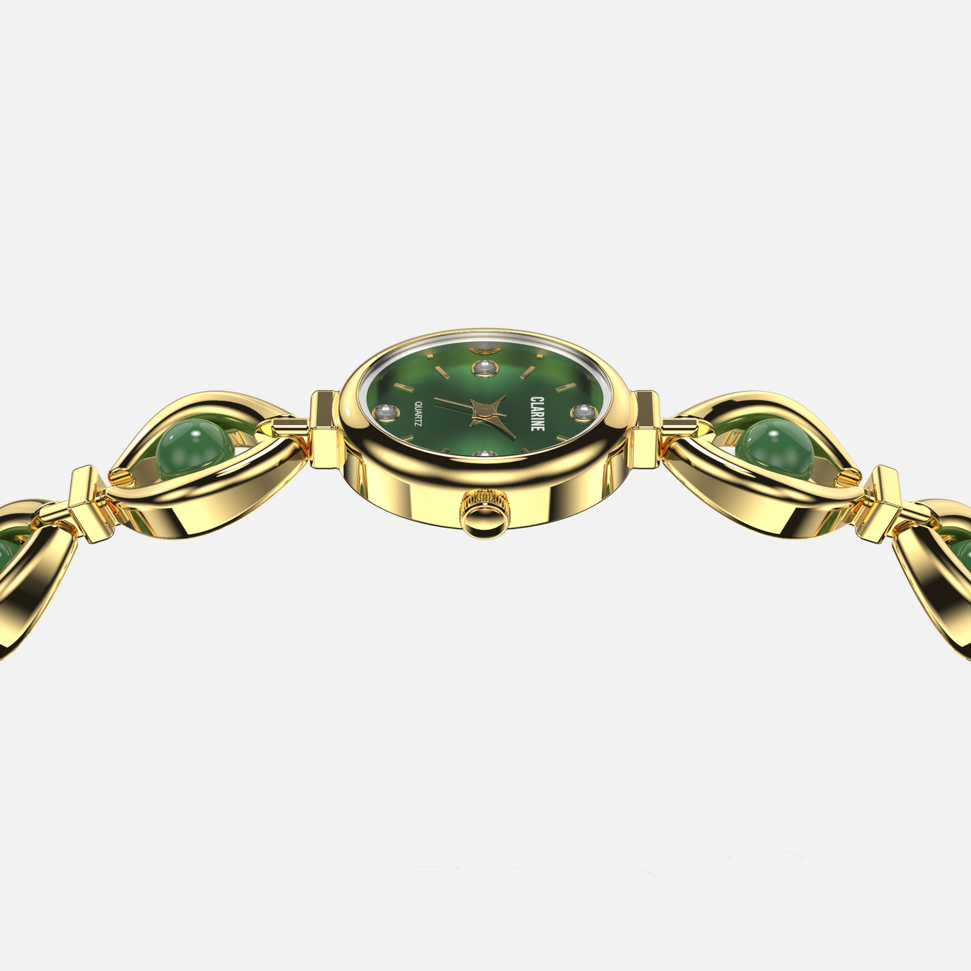 Premium 14k Gold Edelstahl / Grün