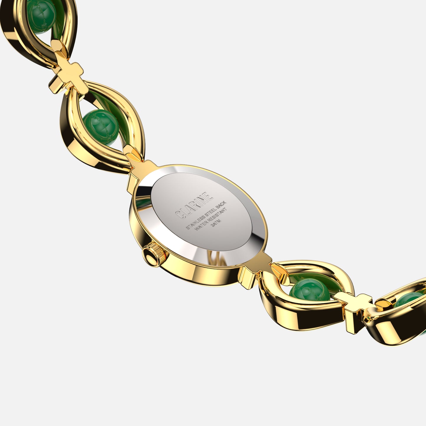 Premium 14k Gold Edelstahl / Grün