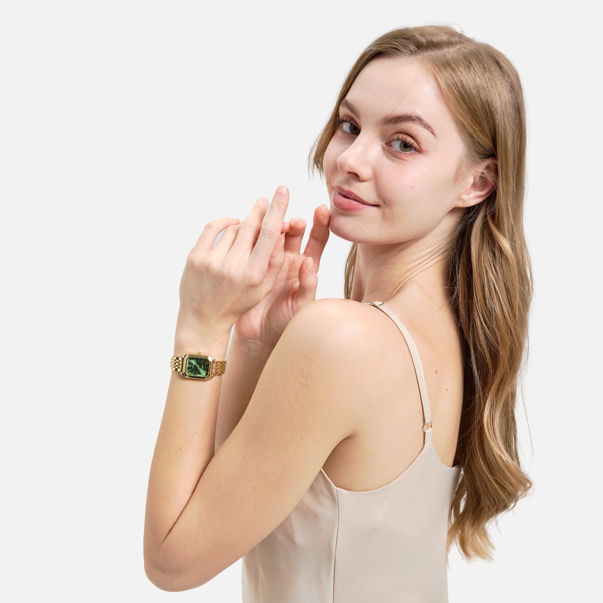 Premium 14k Gold Edelstahl / Grün